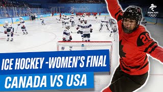 Canada vs USA  Womens Ice Hockey Gold Medal Match  Full Replay  Beijing2022 [upl. by Eedya709]