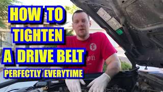 HOW TO TIGHTEN A DRIVE BELT PERFECTLY EVERYTIME [upl. by Tabib197]