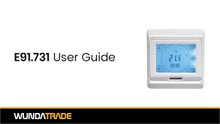 E91 713 Touchscreen Thermostat User Guide [upl. by Nuajed875]