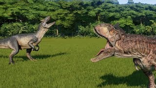 Carnotaurus VS Allosaurus  Jurassic World Evolution [upl. by Hopkins]