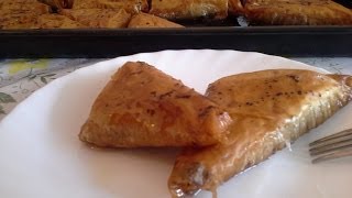 Baklava trouglići  recept sa gotovim korama [upl. by Maxim]