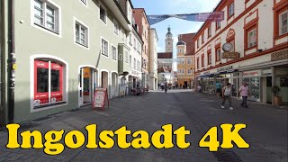 Ingolstadt Germany Walking tour 4K [upl. by Haidabez]