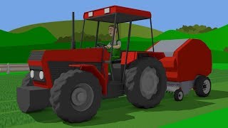 Tractor A fairy tale for Kids about agricultural vehicles  Farm Work  mows the grass  Bajka [upl. by Ashley626]