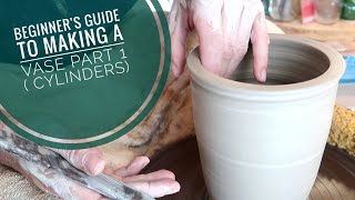 Beginners guide to throwing a Vase part 1 cylinders [upl. by Inot]