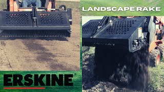 Landscape Rake for skid steer Overview [upl. by Llecram]