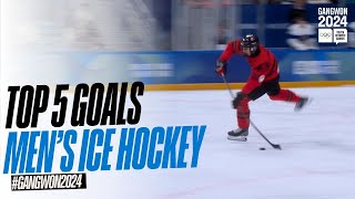 Top 5 Goals  Mens Ice Hockey Day 3  Gangwon 2024 [upl. by Quiteris533]