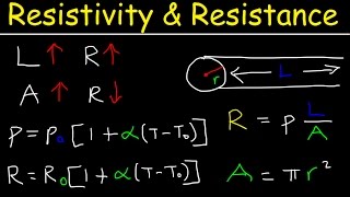 Resistivity and Resistance Formula Conductivity Temperature Coefficient Physics Problems [upl. by Ynnot]