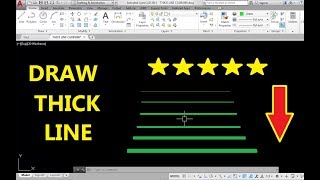 How to draw a Thick line in AutoCAD [upl. by Yenmor]