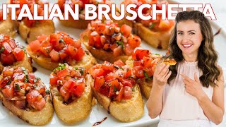 How to Make Italian BRUSCHETTA  Easy Appetizer [upl. by Dorotea]