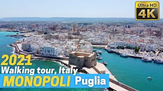 MONOPOLI Puglia Italy walking tour in 4k [upl. by Alyakam]