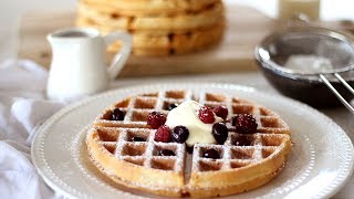 Belgian Waffle Recipe  How to Make Waffles [upl. by Mata657]