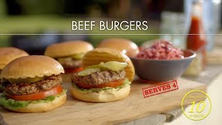 Deliciously easy beef burgers  Classic Mary Berry  BBC [upl. by Eceirtal]