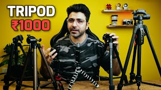 I Tested Top Tripods under ₹1000 from Amazon  GIVEAWAY [upl. by Mila]