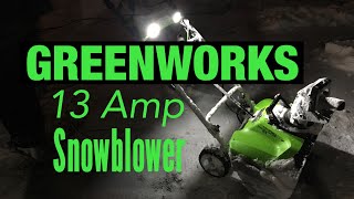 Greenworks 13 Amp Electric Snowblower [upl. by Ignatia844]