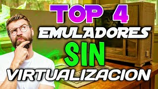 TOP 4 EMULADORES SIN VIRTUALIZACION 🔥EMULADOR PARA PC DE BAJOS RECURSOS 2025 [upl. by Sremlahc]