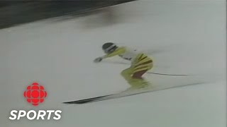 Todd Brookers Notorious Ski Crash in Kitzbuhel in 1987 [upl. by Wassyngton]