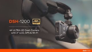 DSH1200 4K ULTRAHD Dash Camera with 3” LCD Screen GPS amp WiFi UNBOXING [upl. by Ynohtnad]