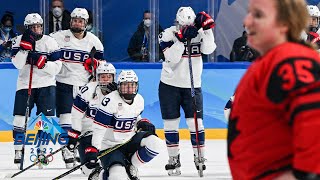 US rally falls short as Canada reclaims womens hockey gold  Winter Olympics 2022  NBC Sports [upl. by Anitra]