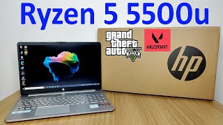 HP 15 2021  Ryzen 5 5500u  Unboxing amp Review  2 Games Tested  Video Editing Test  Thin amp Light [upl. by Ruperta984]