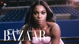 Sloane Stephens Serves Springs Boldest Looks  Harpers BAZAAR [upl. by Hizar]