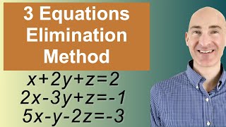 Solving Systems of 3 Equations Elimination [upl. by Meta]