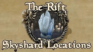 ESO The Rift All Skyshard Locations updated for Tamriel Unlimited [upl. by Datha]