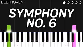 Beethoven  Symphony No 6 ‘Pastoral’  EASY Piano Tutorial [upl. by Suneya833]