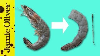 How To Devein a Prawn  Jamie’s 1 Minute Tips [upl. by Laamaj336]