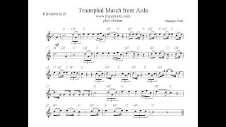 Triumphmarch Aida Clarinet Trumpet [upl. by Paschasia895]