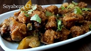 Soyabean Chilli  Simple Soyabean Chilli Recipe [upl. by Elram]