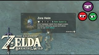 Zelda Breath of the Wild  Zoras Helm Location [upl. by Etnelav]