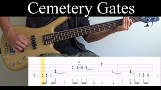 Cemetery Gates Pantera  Bass Cover With Tabs by Leo Düzey [upl. by Laenahtan]