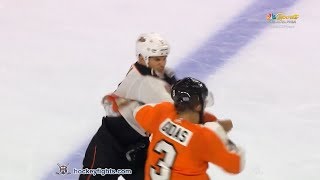 Kevin Bieksa vs Radko Gudas Oct 24 2017 [upl. by Fowle]