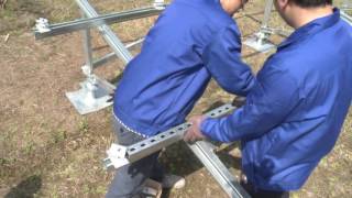 Installation video of ground solar mounting structure CYZJ01 [upl. by Fleisig294]