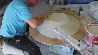 Bill Powell throws and trims an 80 cm Stoneware Platter [upl. by Meadows]