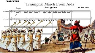 Triumphal March From Aida Brass Quintet Arrangement [upl. by Emiatej]