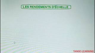 Comment déterminer la nature des rendements déchelle  quotMicroéconomiequot [upl. by Eidna]