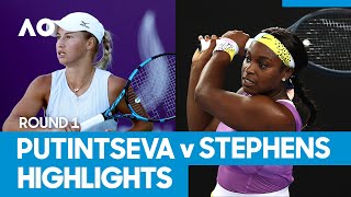 Yulia Putintseva vs Sloane Stephens Match Highlights 1R  Australian Open 2021 [upl. by Garbe]