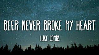 Luke Combs  Beer Never Broke My Heart Lyrics [upl. by Nillor]