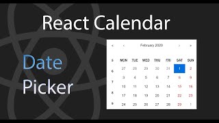 Ultimate Calendar  Date Picker  React Tutorial [upl. by Lindon]