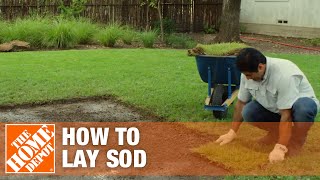 Laying Sod amp How to Prepare Soil For Sod  The Home Depot [upl. by Enyallij]