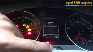 VW Golf 7 service reset [upl. by Dnomse831]