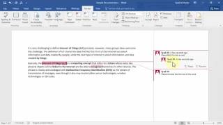 Managing Comments in Word 2016 [upl. by Shena]