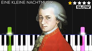 Mozart  Eine kleine Nachtmusik  SLOW EASY Piano Tutorial [upl. by Nikral665]