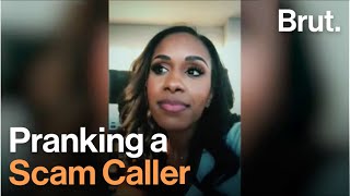 News Anchor Outsmarts Scam Caller in a Viral Video [upl. by Airreis]