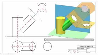 Interpenetration of solids Setting up inclined prisms [upl. by Duane]