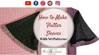 How to Cut Flutter Sleeves without A Pattern  Quick Sewing Tips 14  LTS Academy [upl. by Anawqahs]