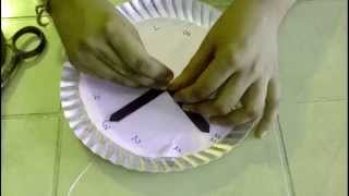 How to make an simple paper plate clocks for KidsEasy [upl. by Dviad]