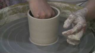 Instructional Pottery Demo small pot step by step basics [upl. by Ocimad942]