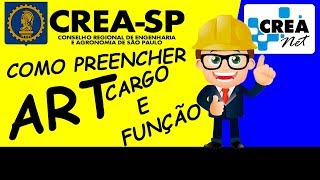 COMO EMITIR ART DE CARGO E FUNÇÃO NO SITE DO CREASP PASSO A PASSO RODRIGO CHIOZZINI [upl. by Aelem698]